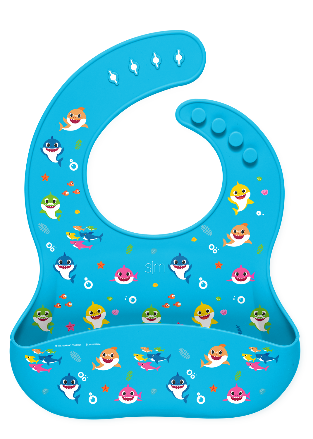Bennett Silicone Bib - Baby Shark Friends