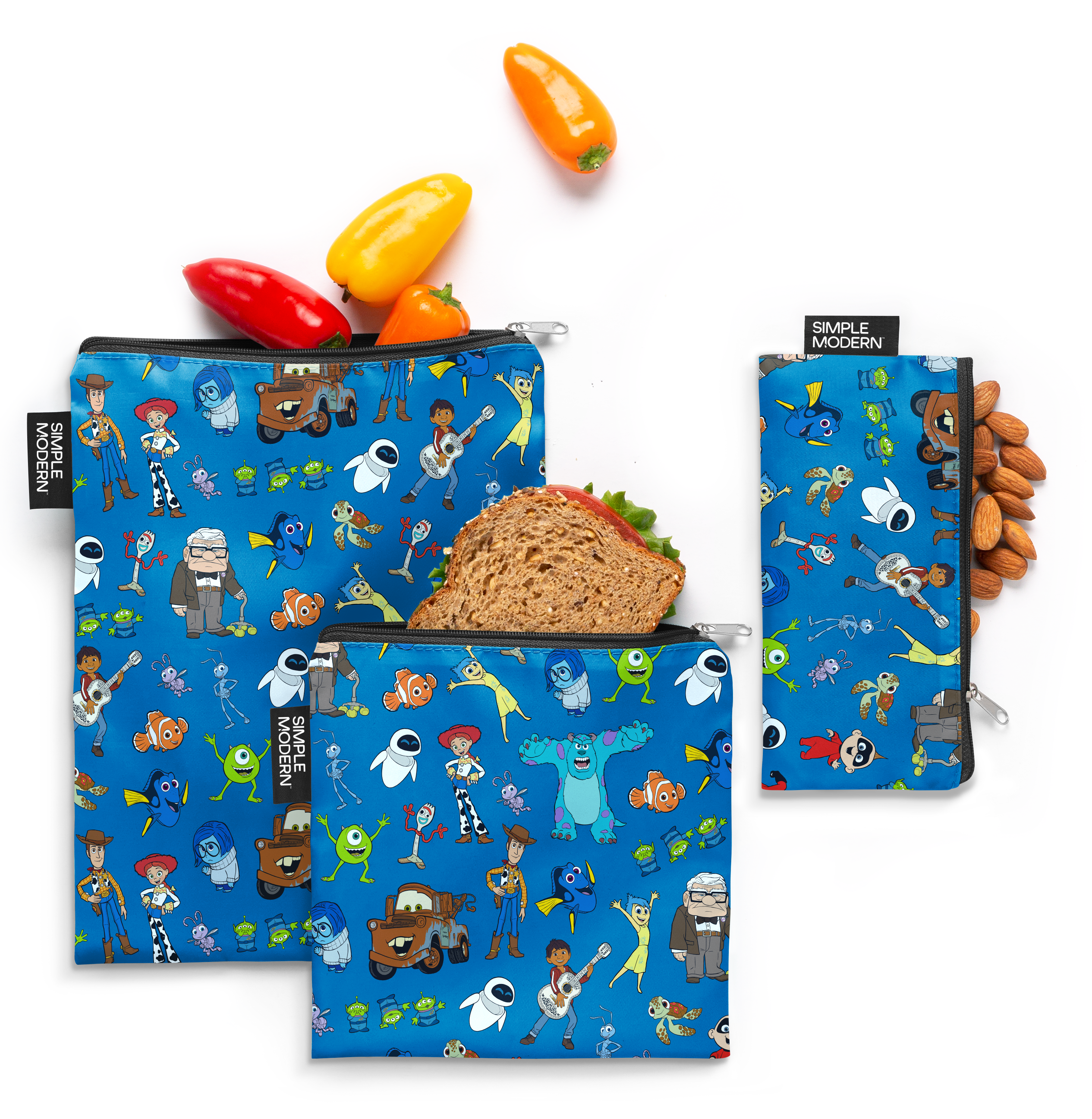 Ellie Snack Bag - Pixar Mashup on Blue / ESB