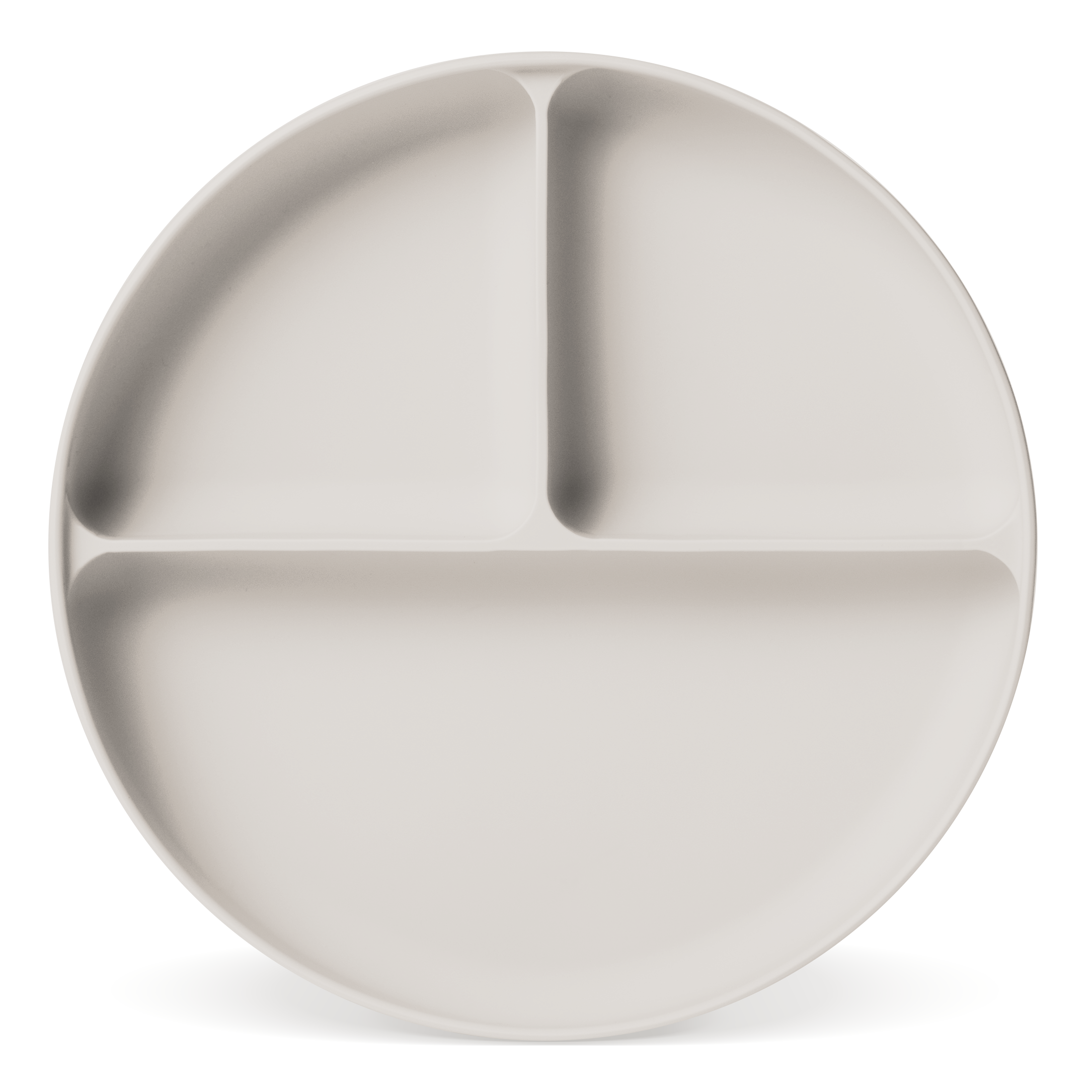 Parker Silicone Partitioned Plate - Almond Birch