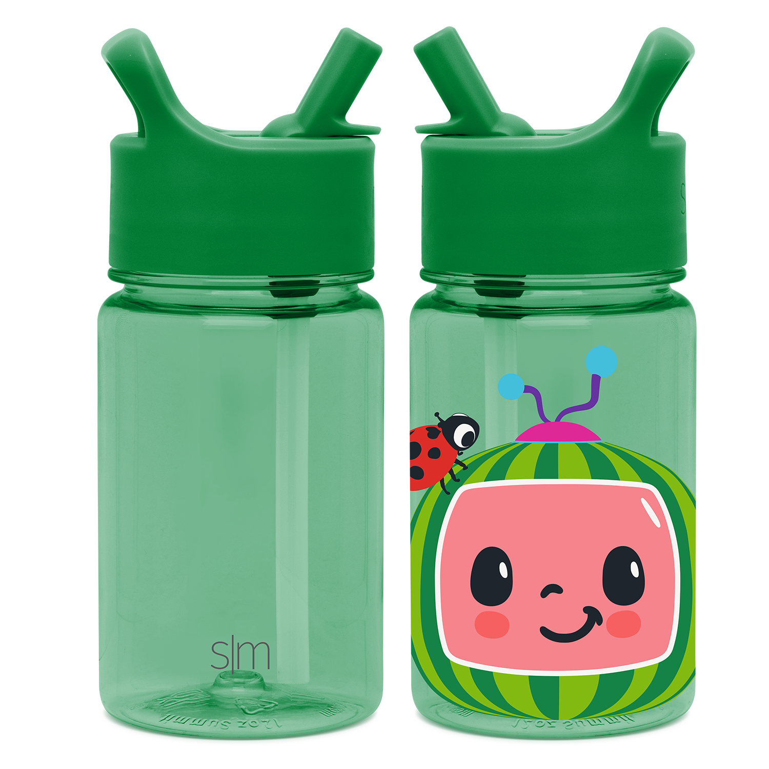 Summit Kids Plastic Water Bottle with Straw Lid - CoComelon Watermelon / SKS