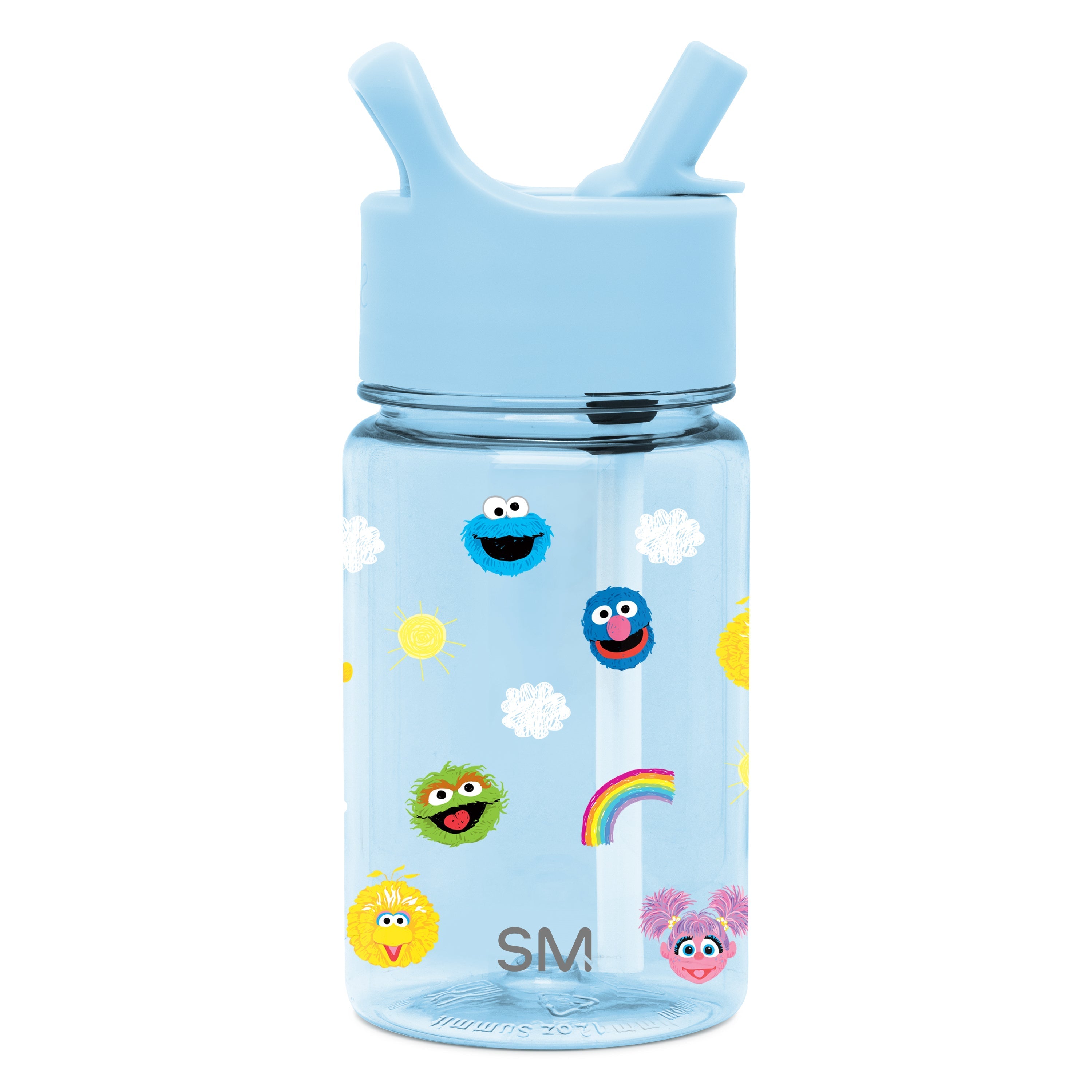 Summit Kids Plastic Water Bottle with Straw Lid - Sesame Street Pals / SKS