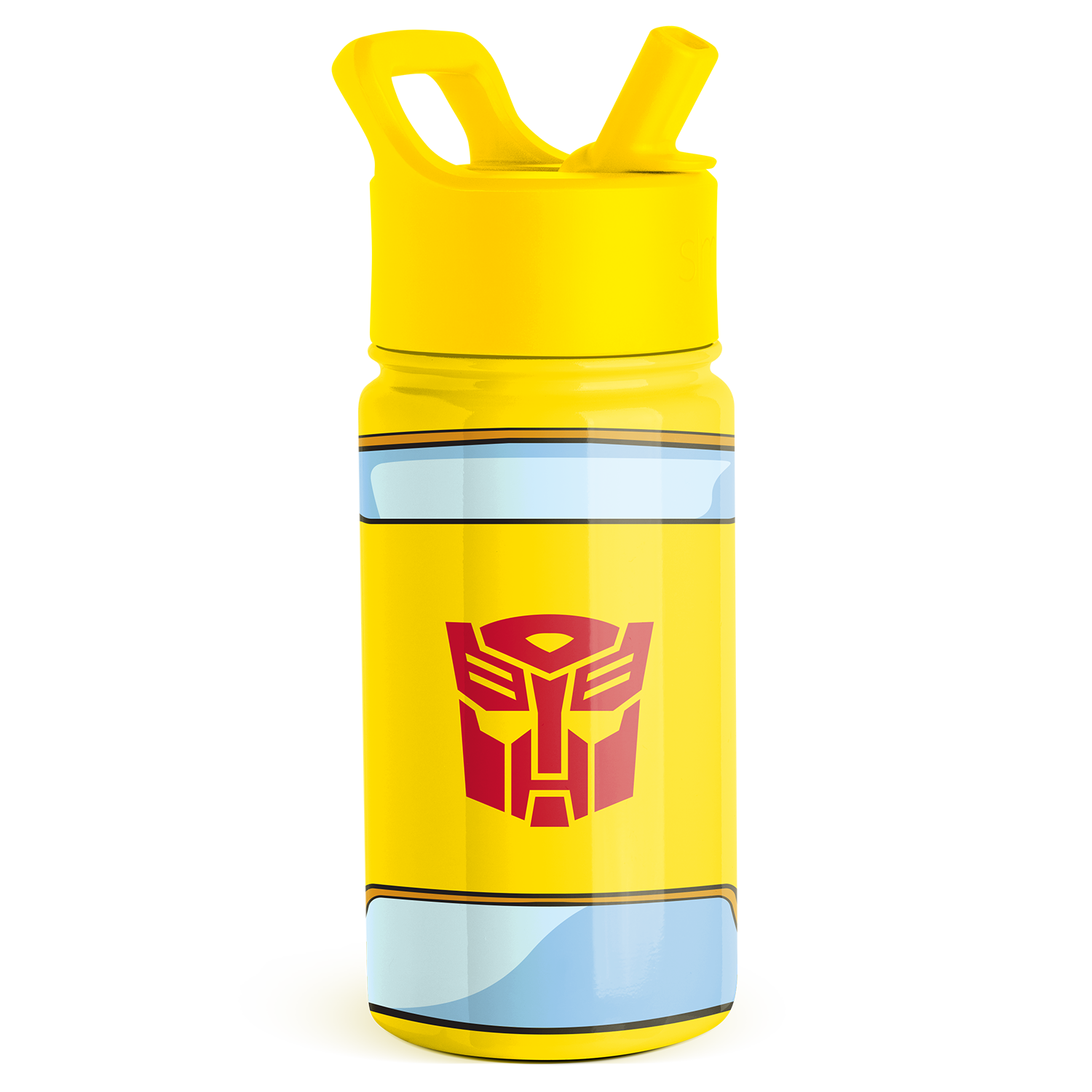 Summit Kids Water Bottle with Straw Lid - 14oz - Transformers Bumble Bee / Straw / SM