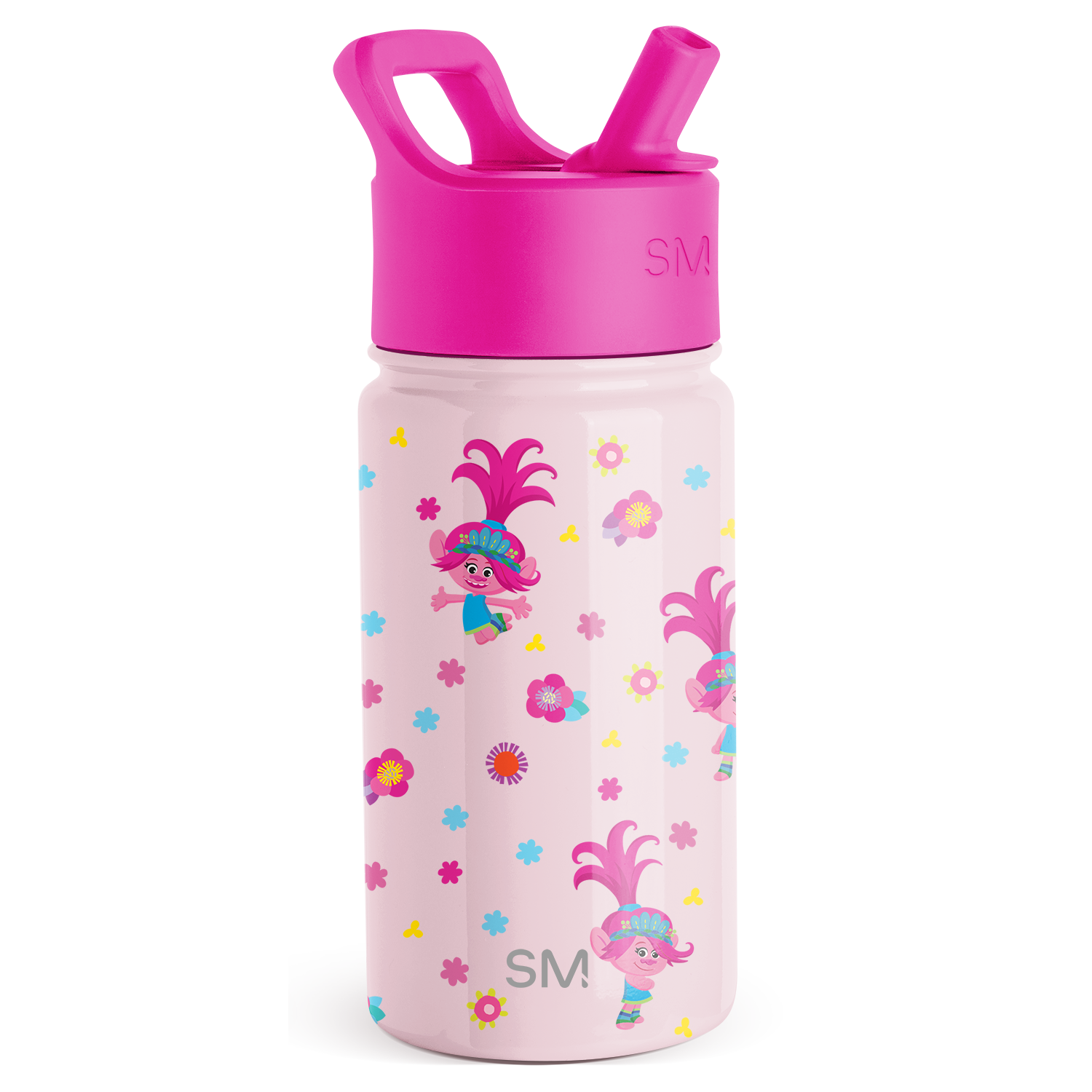 Summit Kids Water Bottle with Straw Lid - 14oz - Trolls Poppy Mashup / Straw / SM