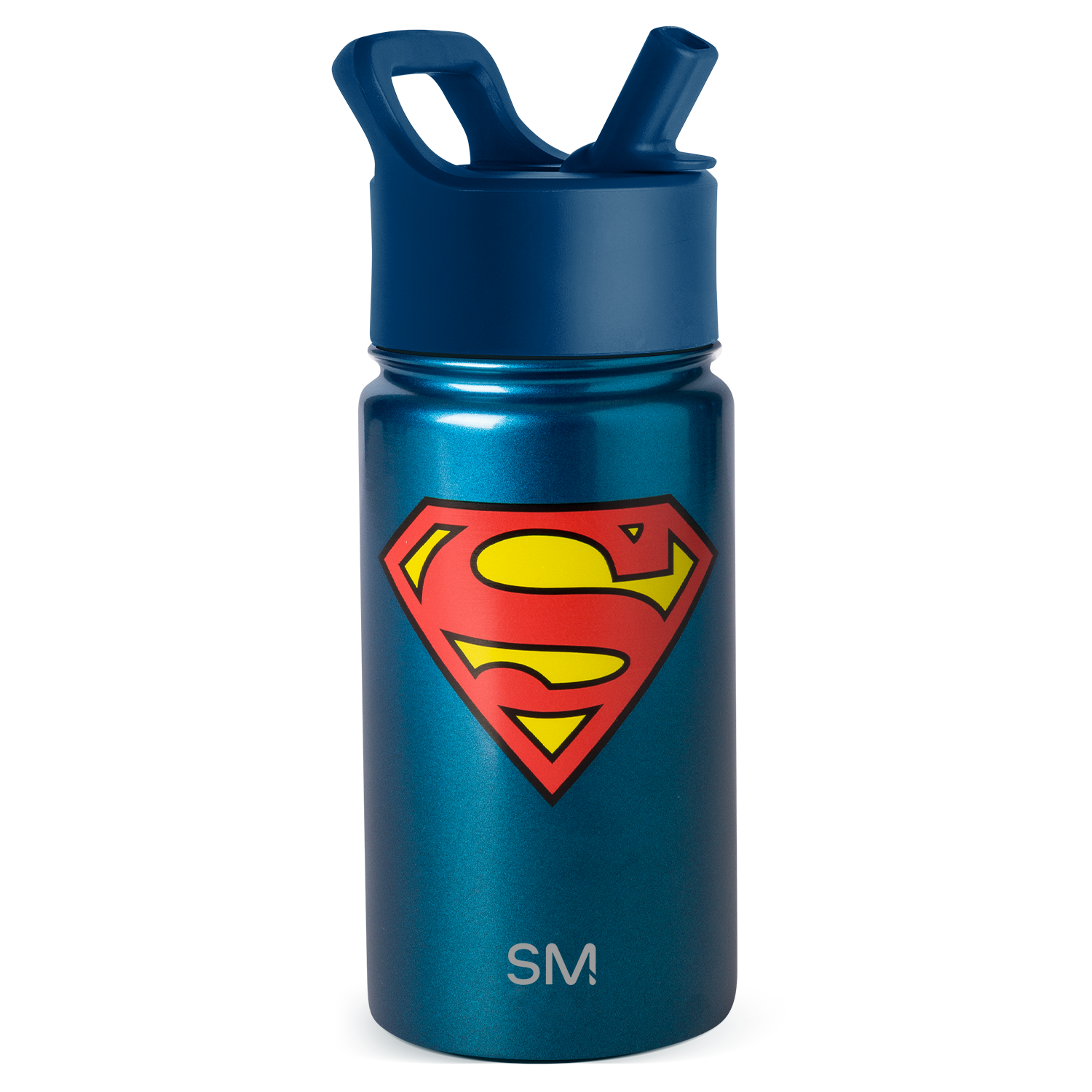 Summit Kids Water Bottle with Straw Lid - 14oz - Superman / Straw / SM