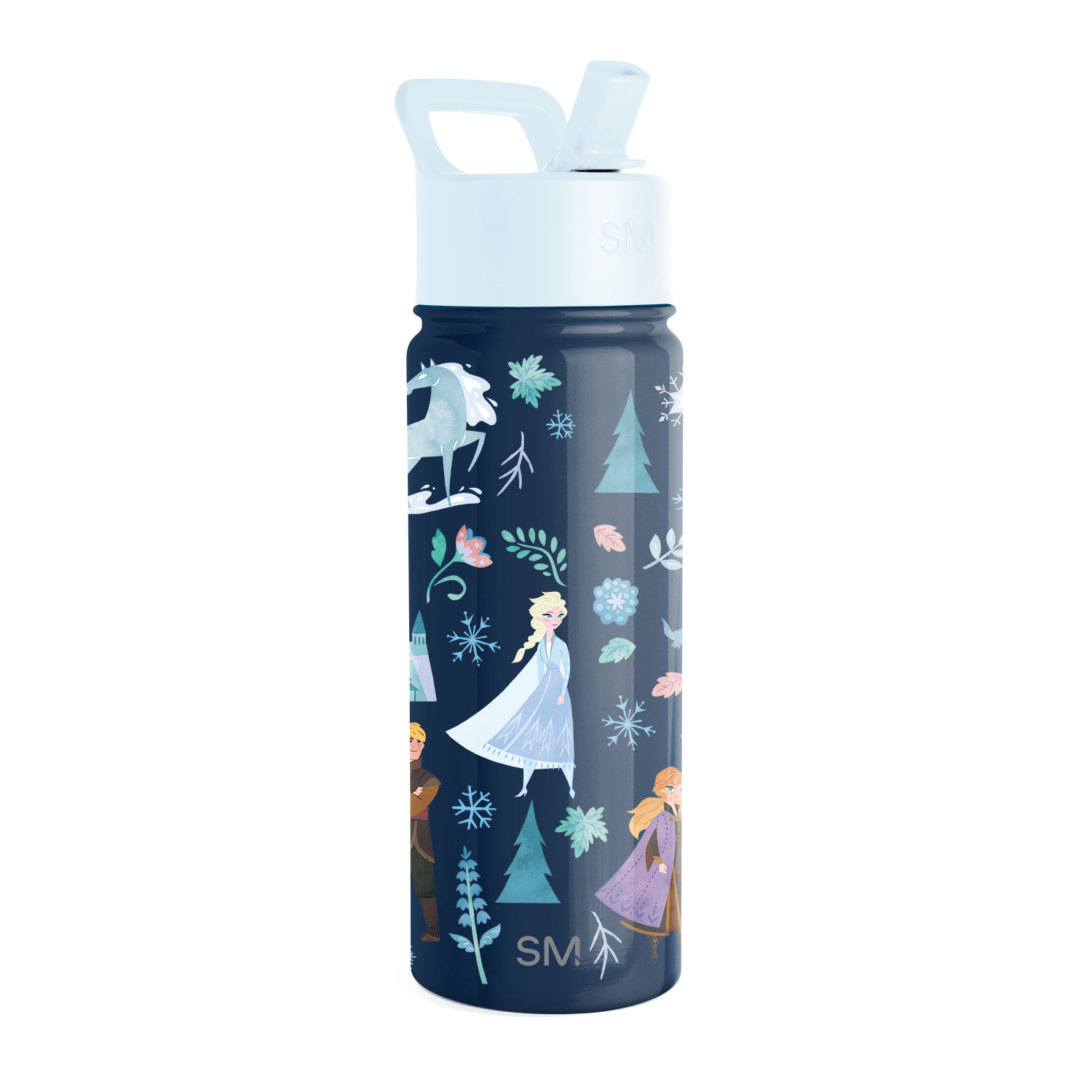 Summit Kids Water Bottle with Straw Lid - 18oz - SM - Frozen Anna and Elsa
