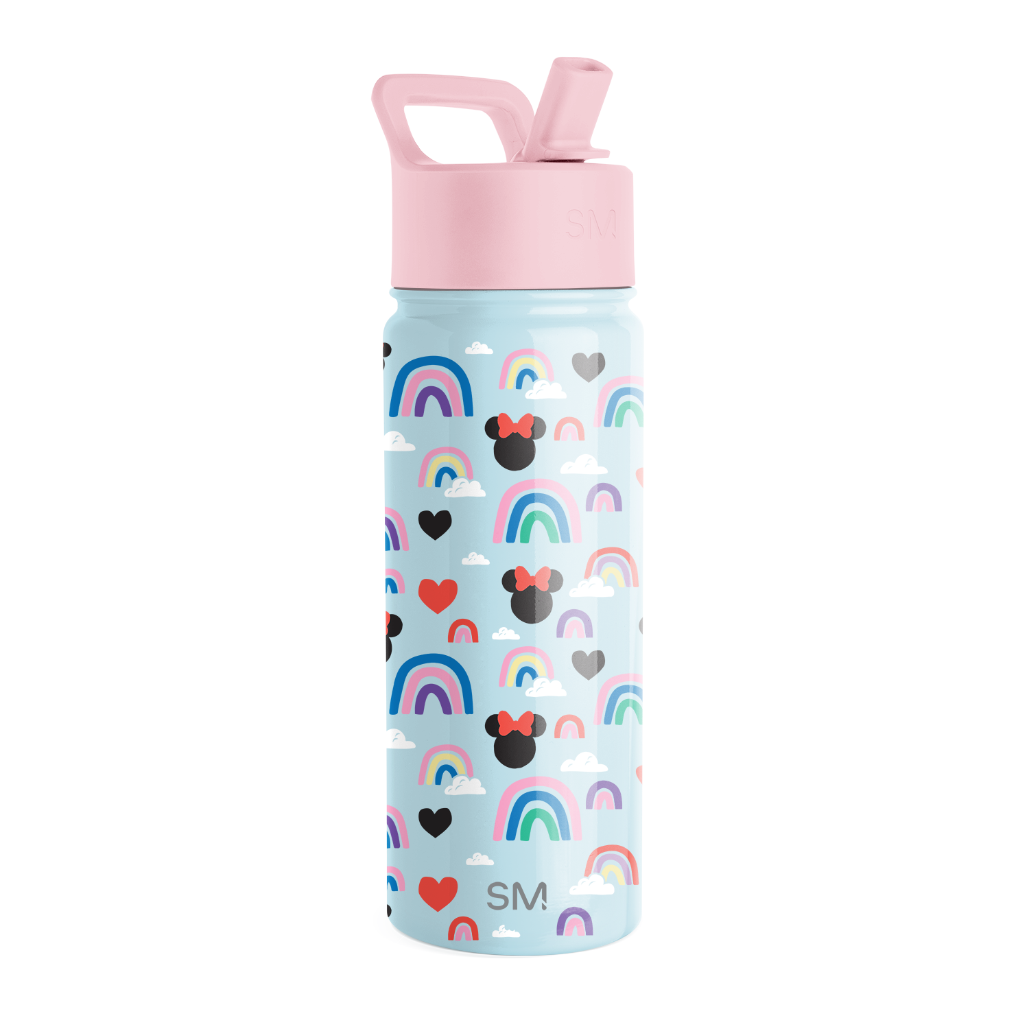 Summit Kids Water Bottle with Straw Lid - 18oz - SM - Minnie Mouse Rainbows