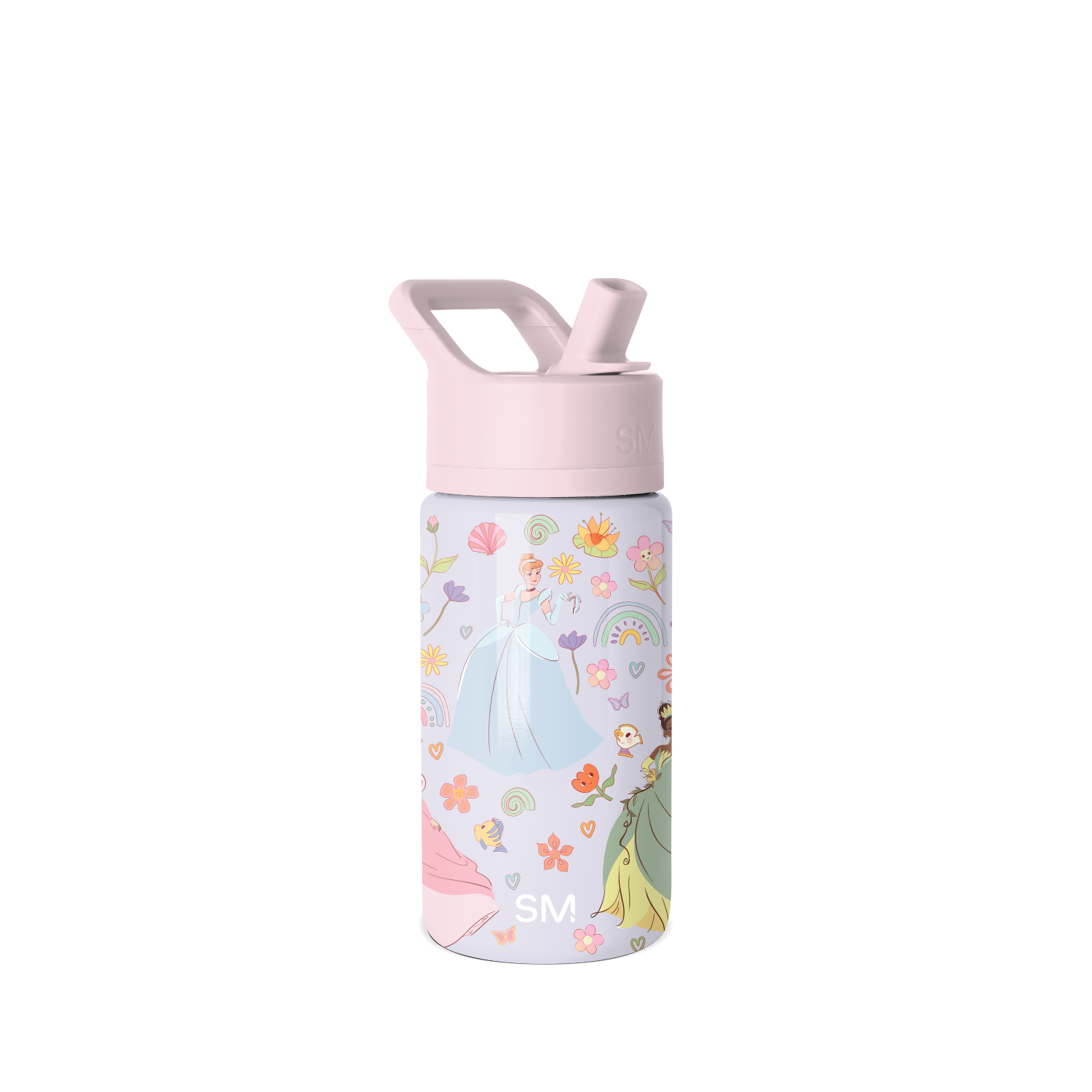 Summit Kids Water Bottle with Straw Lid - 14oz - Princess Tapestry / Straw / SM2