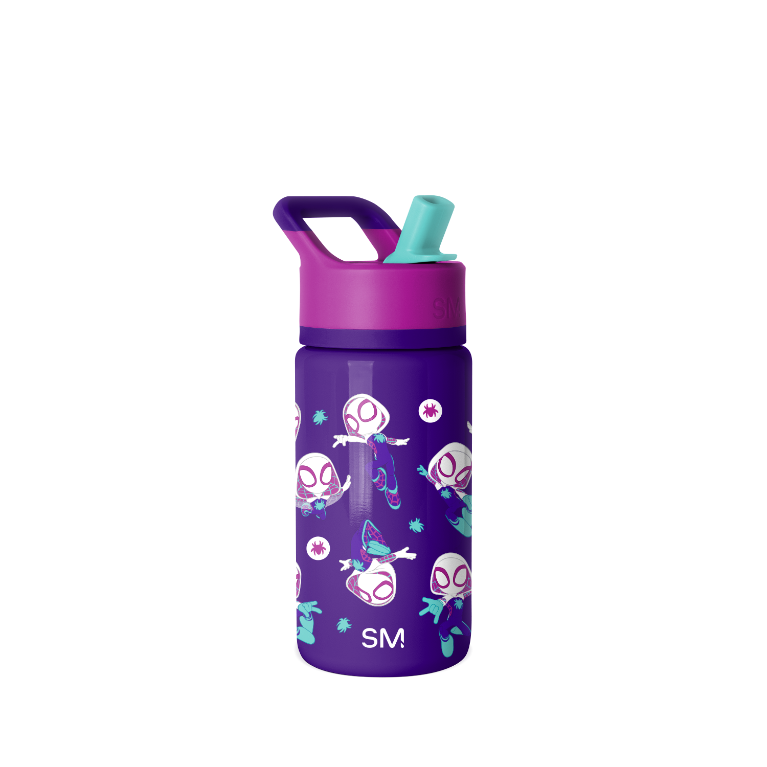 Summit Kids Water Bottle with Straw Lid - 14oz - Spider Gwen / Straw / SM2
