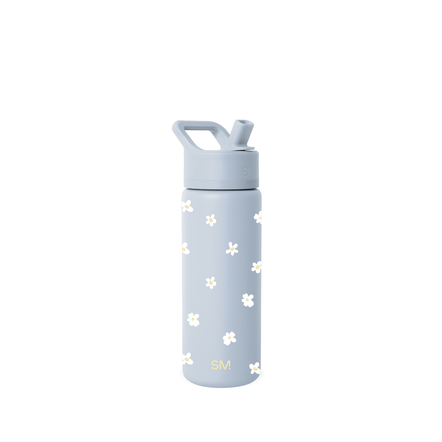 Summit Kids Water Bottle with Straw Lid - 18oz - SM2 - Sweet Daisy on Blue