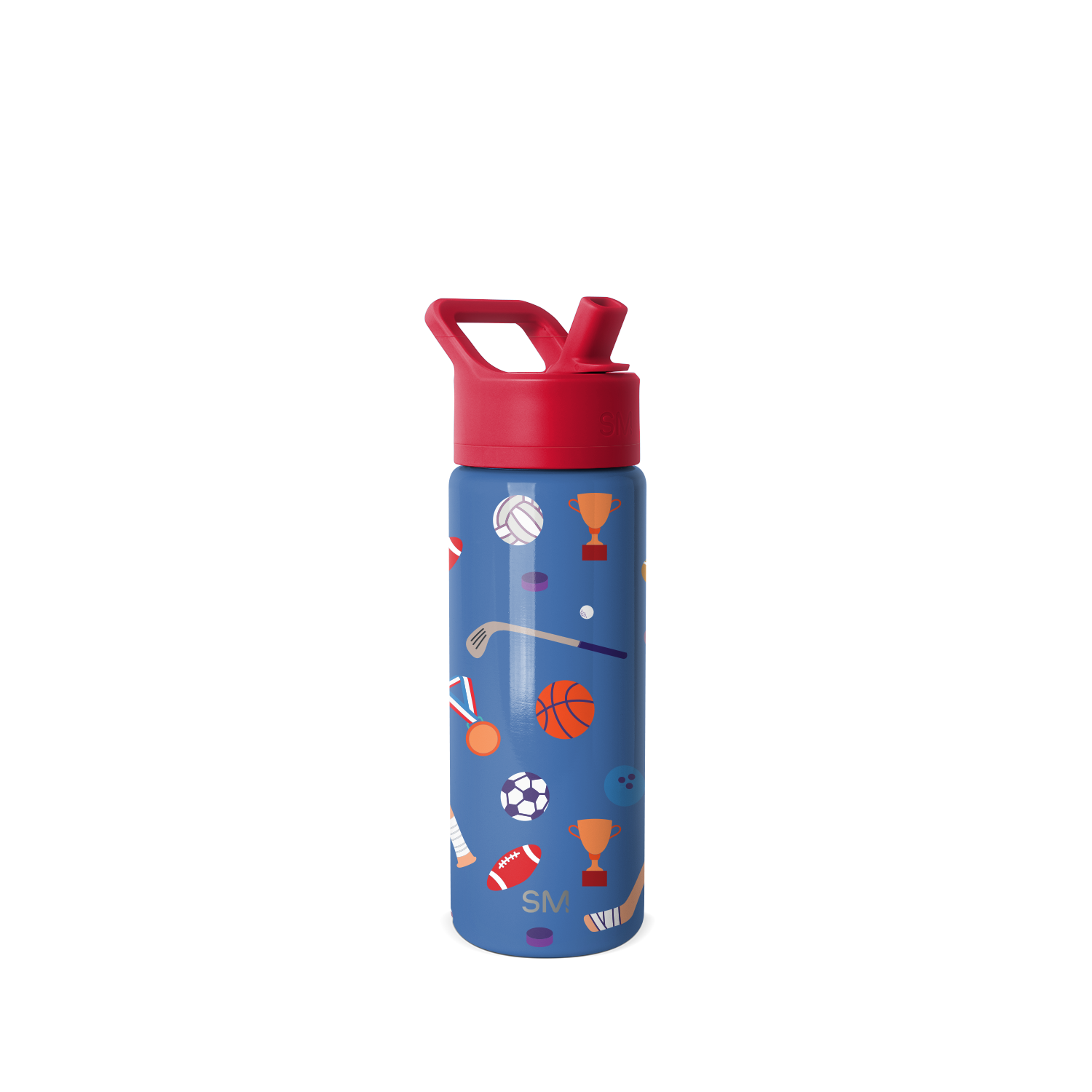 Summit Kids Water Bottle with Straw Lid - 18oz - SM2 - Sports Balls