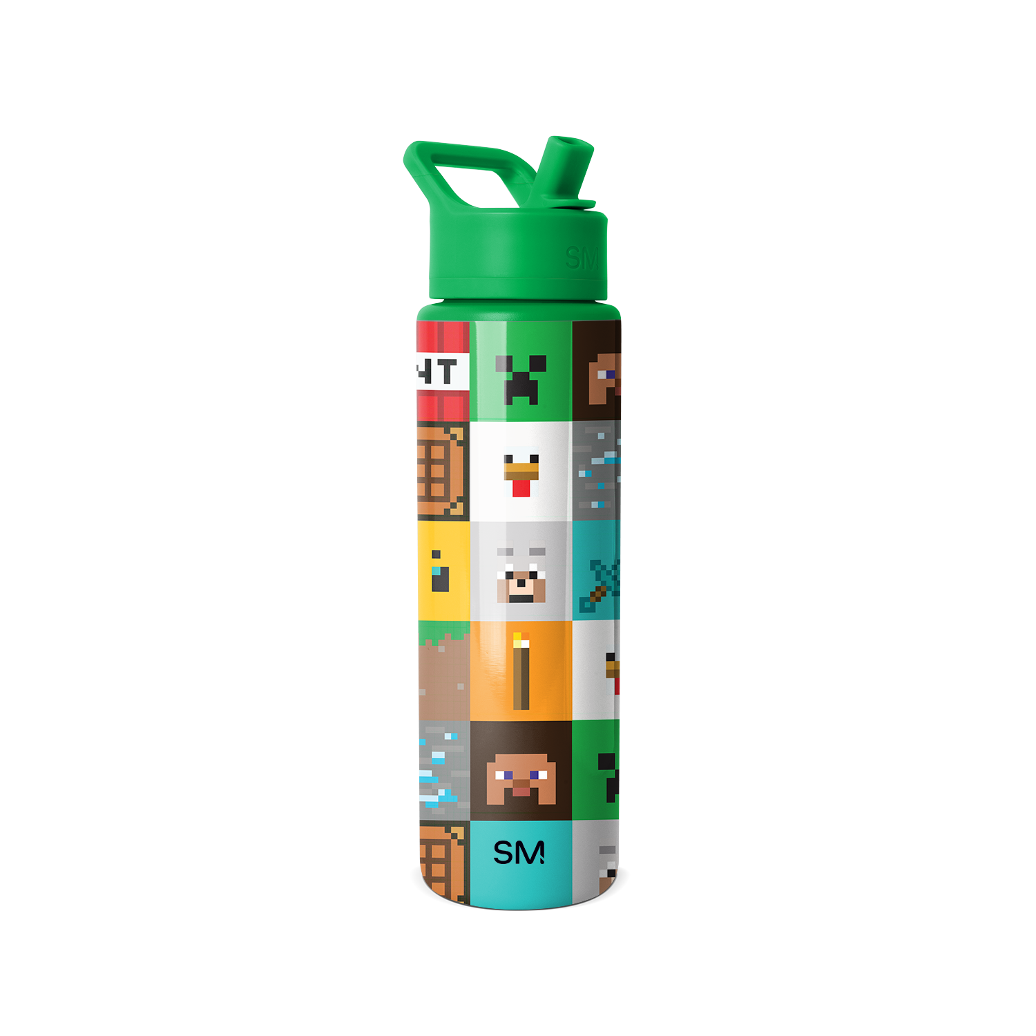 Summit Water Bottle with Straw Lid - 30oz / Minecraft Mashup