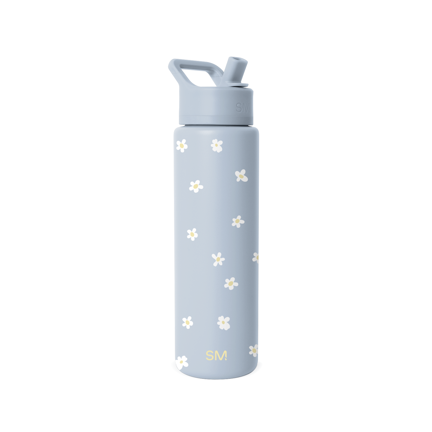 Summit Water Bottle with Straw Lid - 30oz / Sweet Daisy on Blue