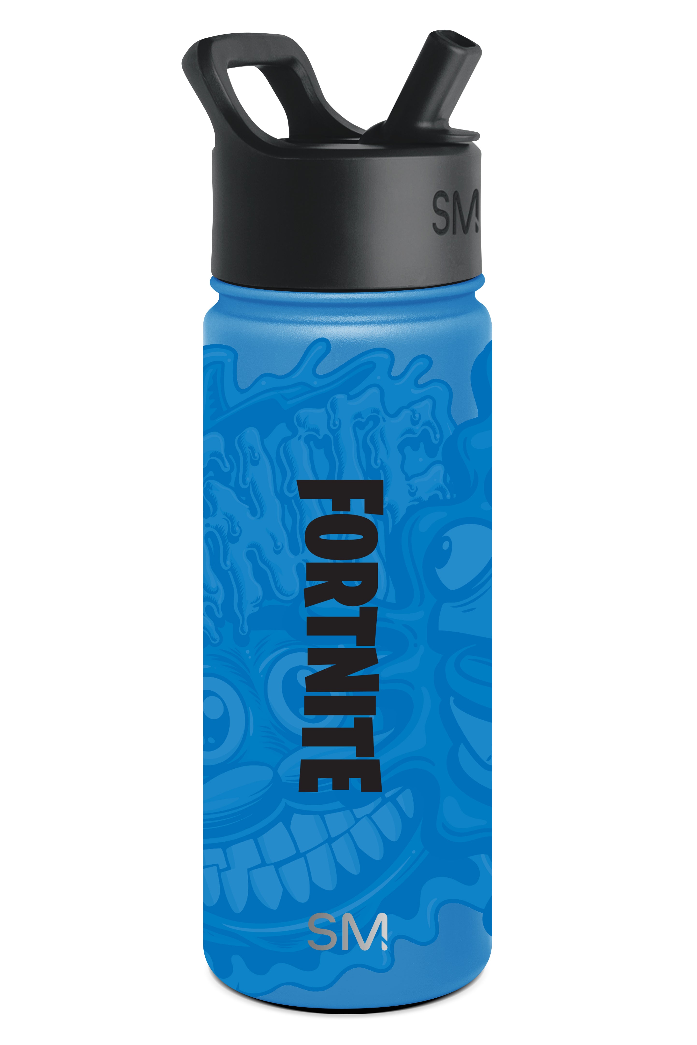 Summit Water Bottle with Straw Lid - 18oz / Fortnite Blues